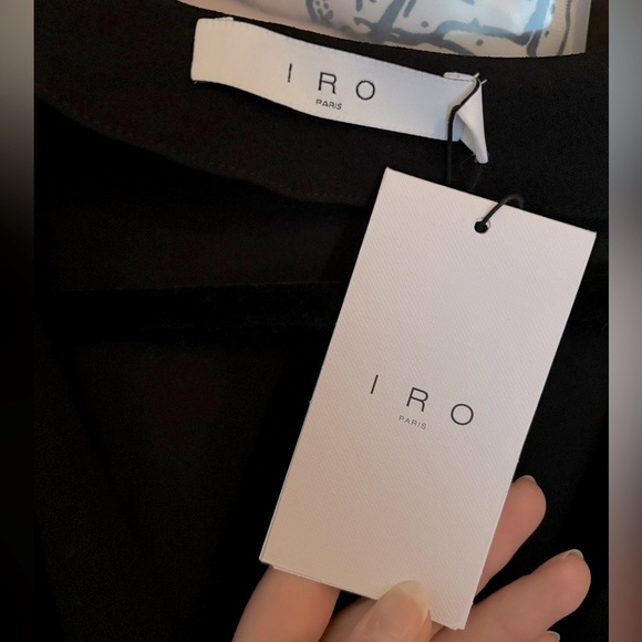 NWT IRO Marilou Wrap Longsleeve Elegant Black Mini Dress Size Small - Picture 3 of 4